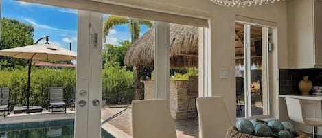 Outdoor pool, a heated pool