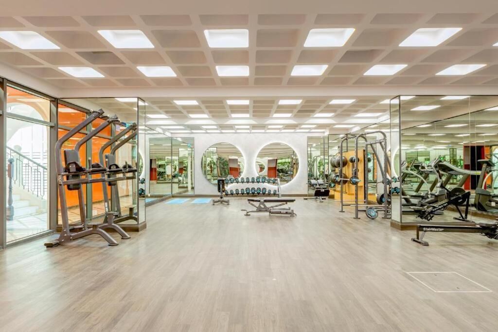 Familienapartment, Balkon, Meerblick | Fitnessbereich