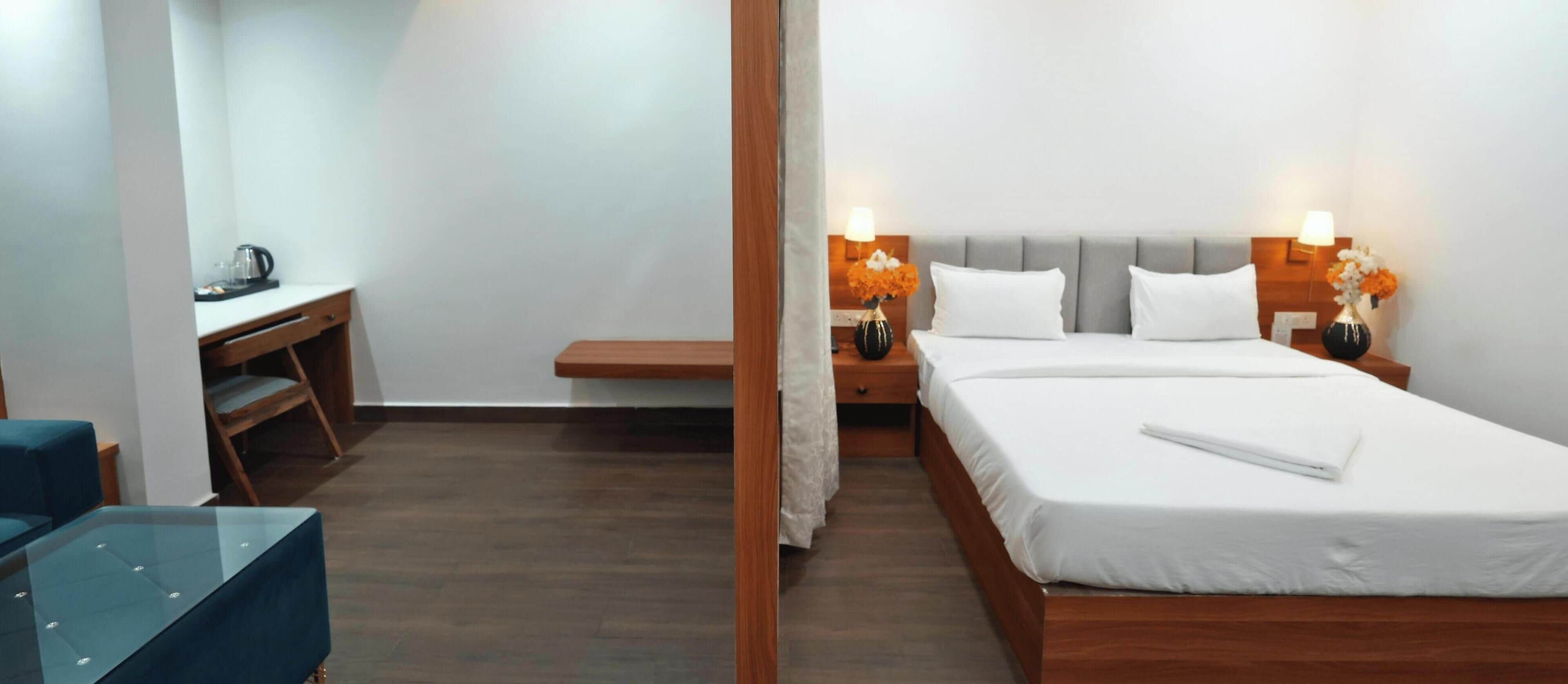 Camera con letto matrimoniale o 2 letti singoli | Una scrivania, postazione laptop, Wi-Fi gratuito