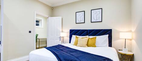 1 bedroom, desk, iron/ironing board, travel cot