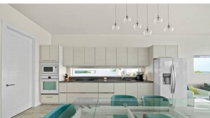 Private kitchen - Luxury Pool Villa Steps From Stunning Beach Beautiful Views EAST TOWER ONLY (Moss Town)