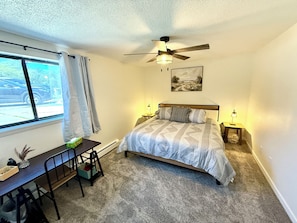 Desk, WiFi, bed sheets