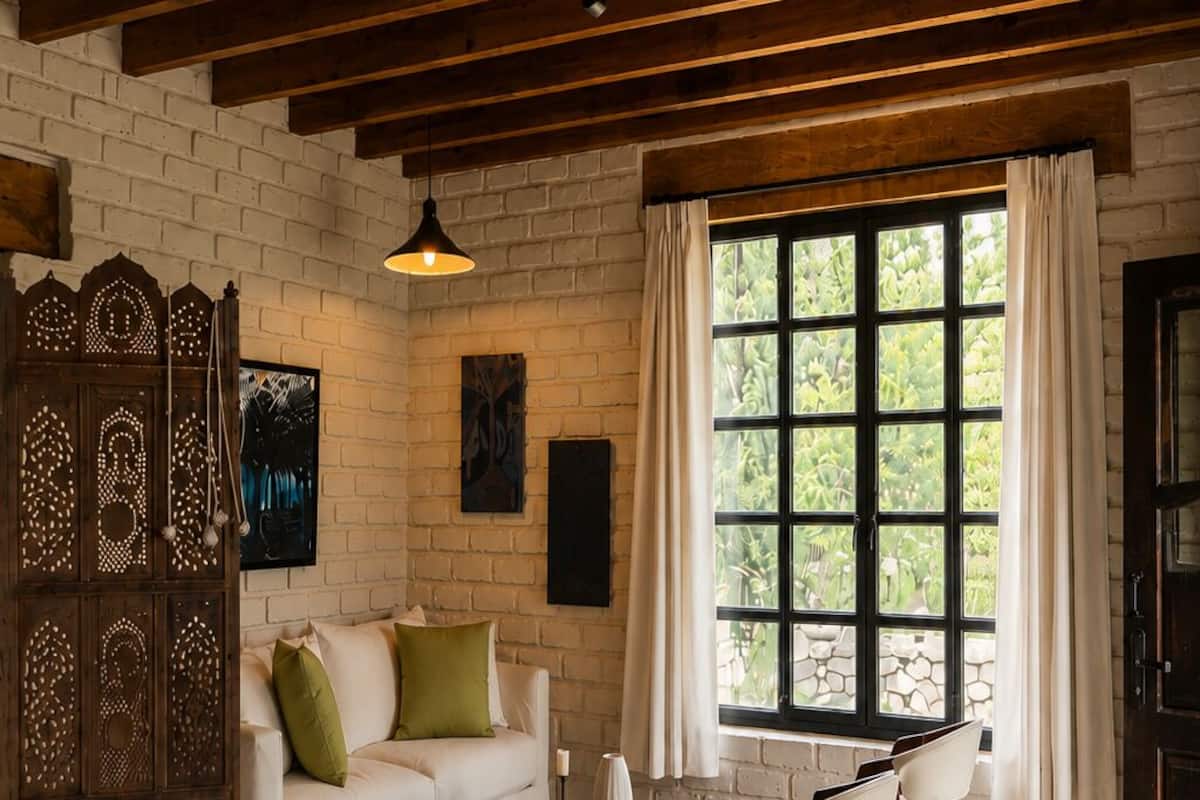 Suíte luxo, vista para o vinhedo | Área de estar