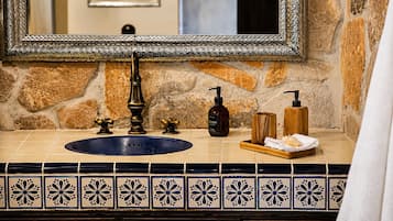 Soap, shampoo, toilet paper