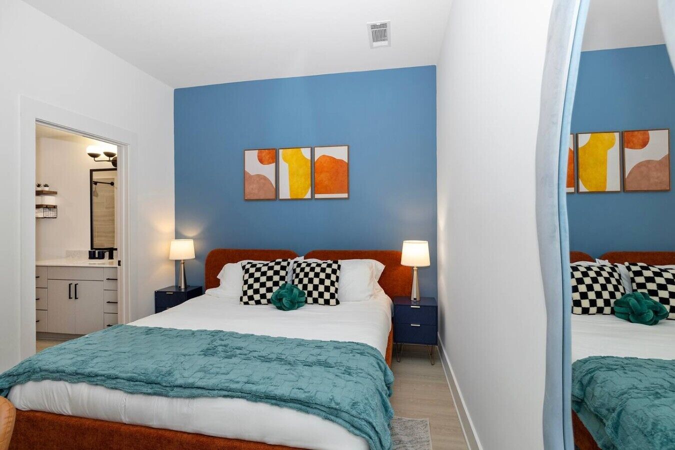 Desk, iron/ironing board, travel crib, WiFi (free)
