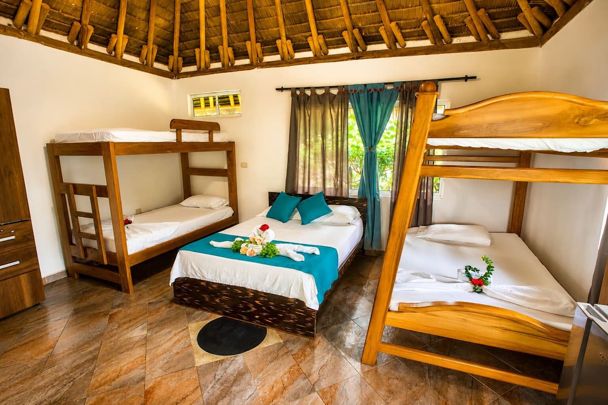 Family Cabin, Lagoon View | Premium bedding, memory foam beds, blackout drapes, WiFi (free)