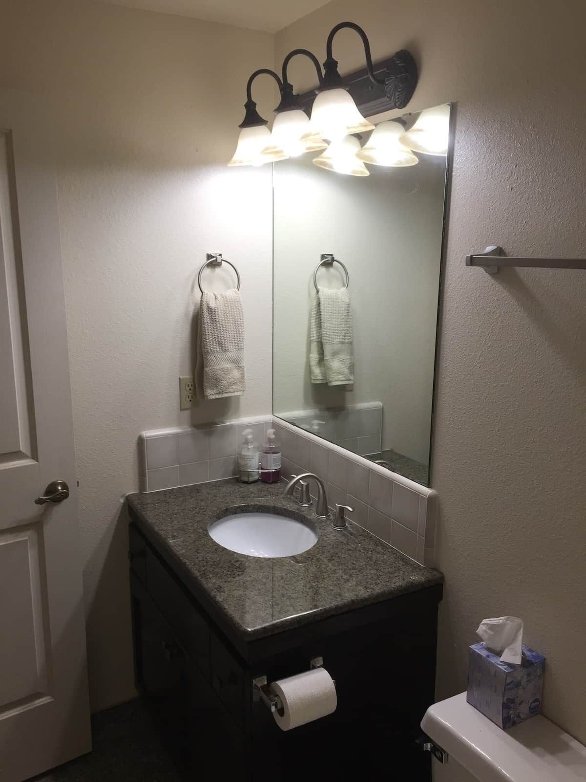 Hair dryer, towels