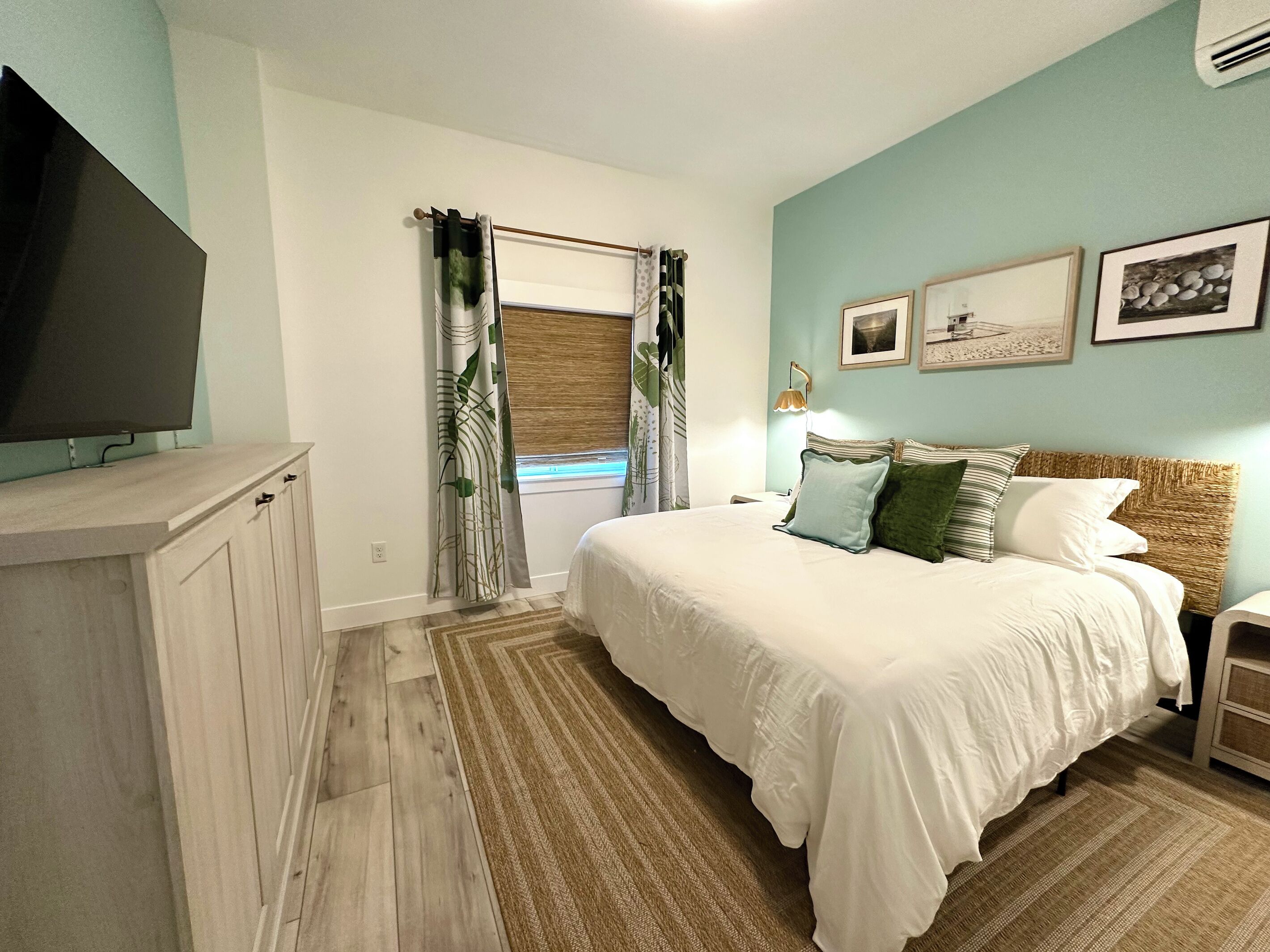 Desk, iron/ironing board, travel crib, WiFi (free)