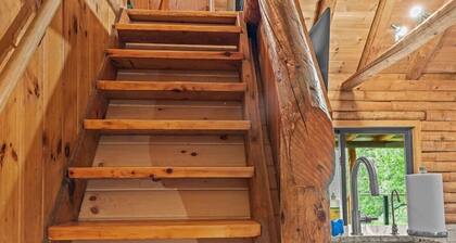 Cozy Log Cabin Near Stowe with Fire Pit & Deck