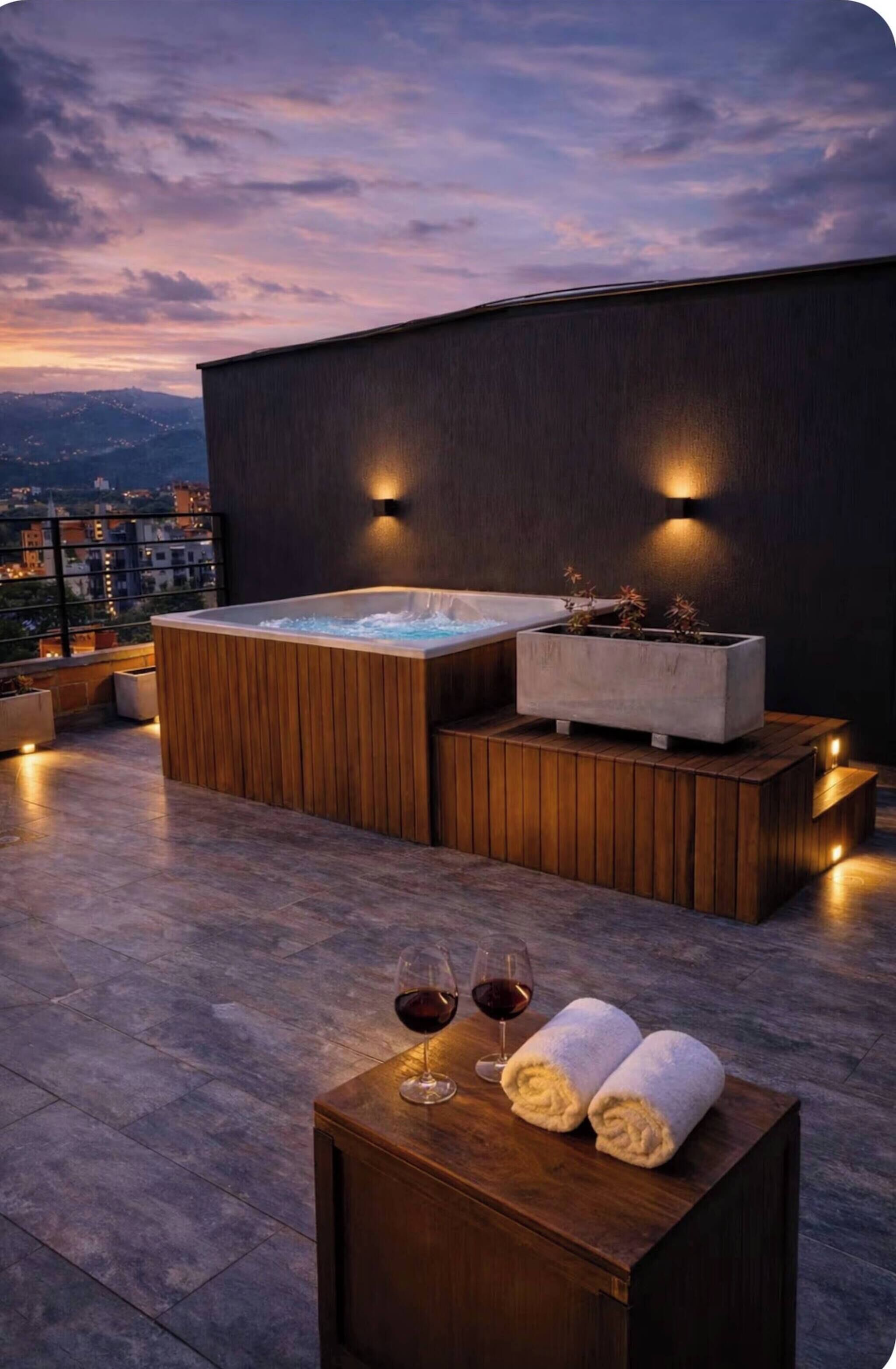 Apartment, 1 Bedroom, Patio | Outdoor spa tub