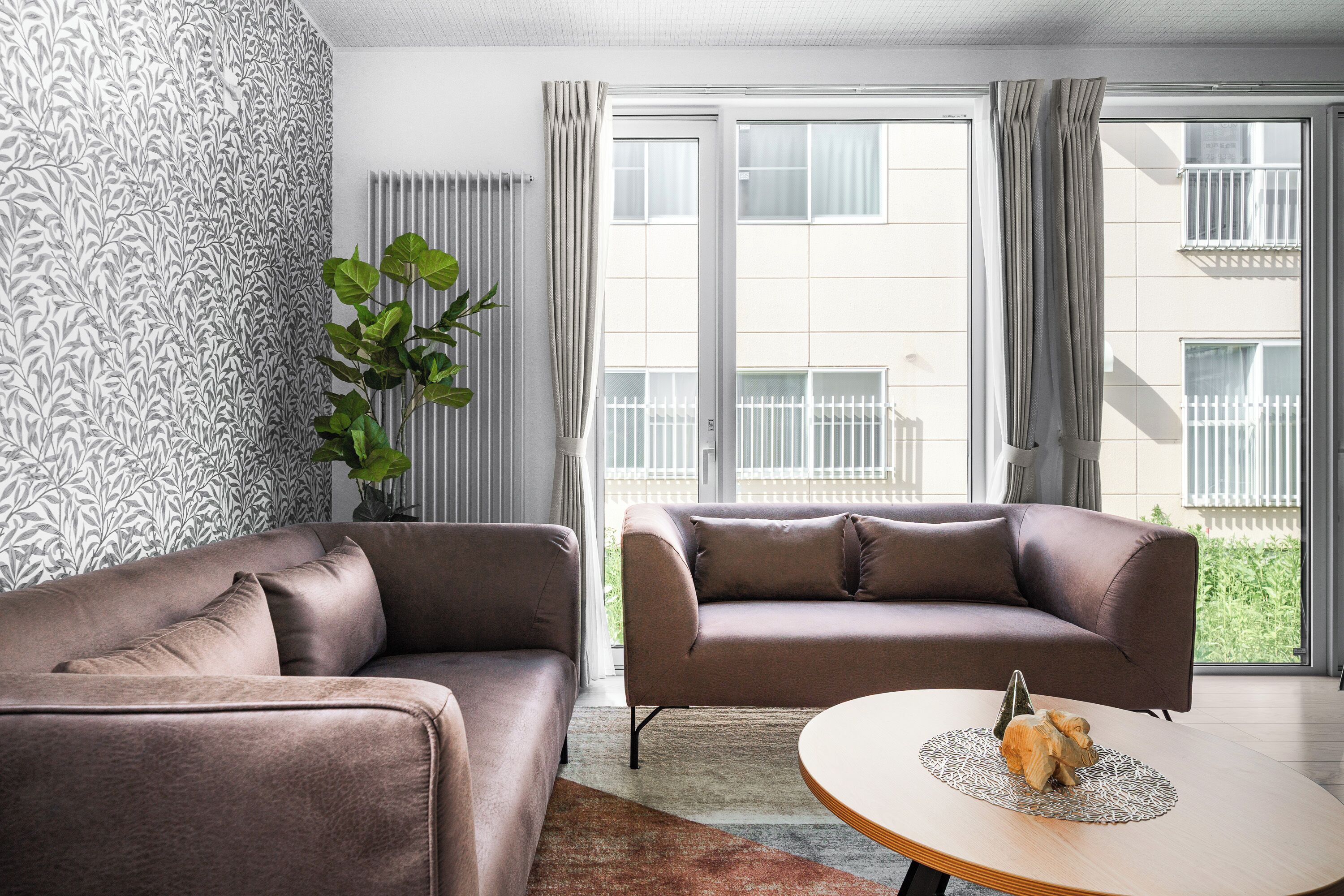 Apartment | Living area | 43-inch flat-screen TV with digital channels