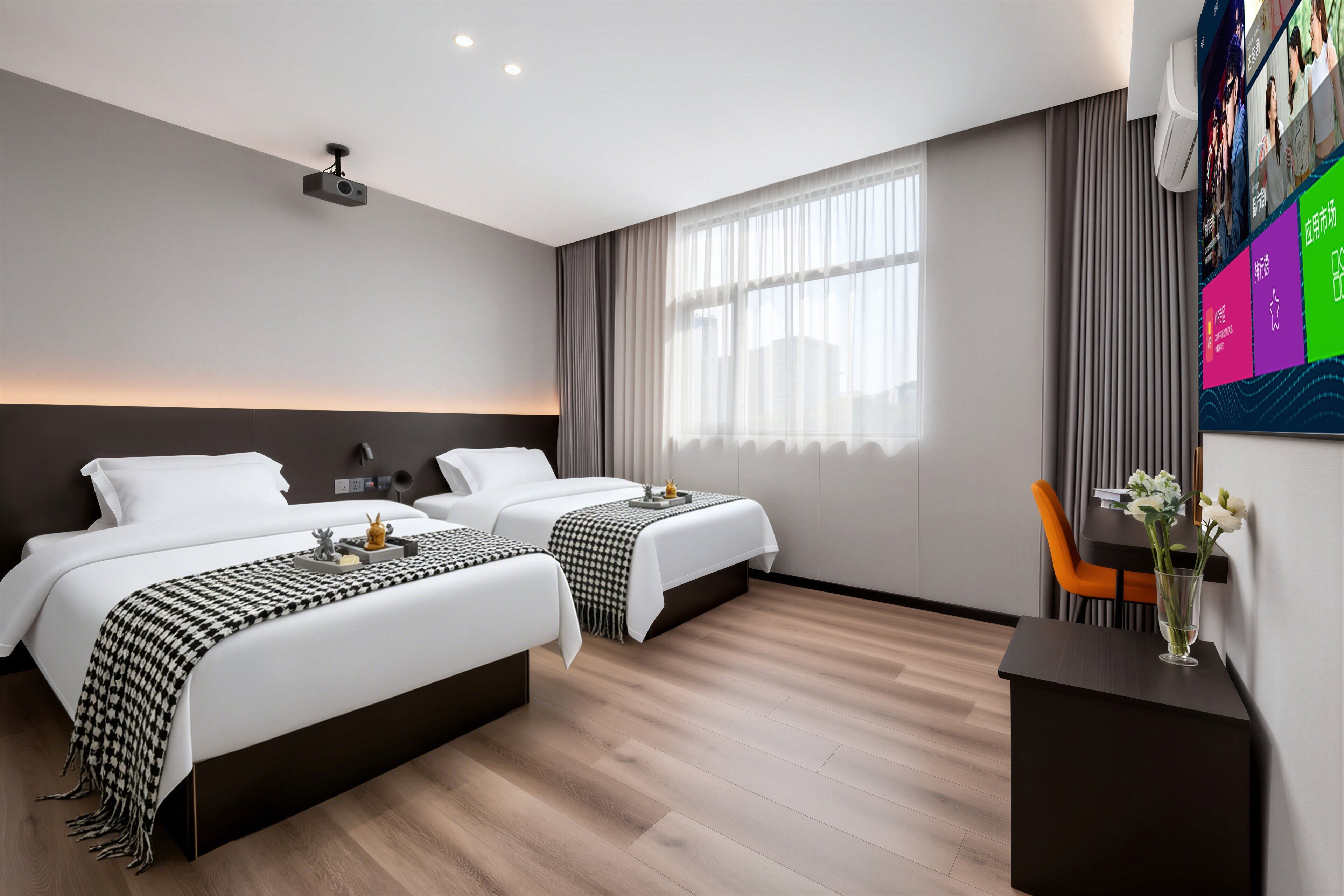 Superior Twin Room, City View | Desk, laptop workspace, blackout curtains, soundproofing