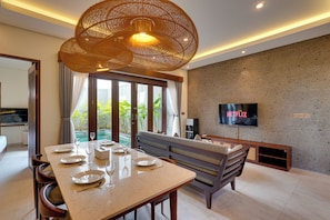 Villa, 3 Schlafzimmer, eigener Pool, Poolblick | Ausblick vom Zimmer