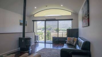 TV, fireplace, offices
