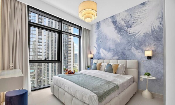 Premium Apartment, 1 King Bed with Sofa bed, City View | In-room safe, free WiFi - Feather & Stone 1BR - City Skyline (Dubai)