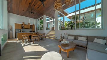 Luxury Villa, Patio, Garden View | Living area