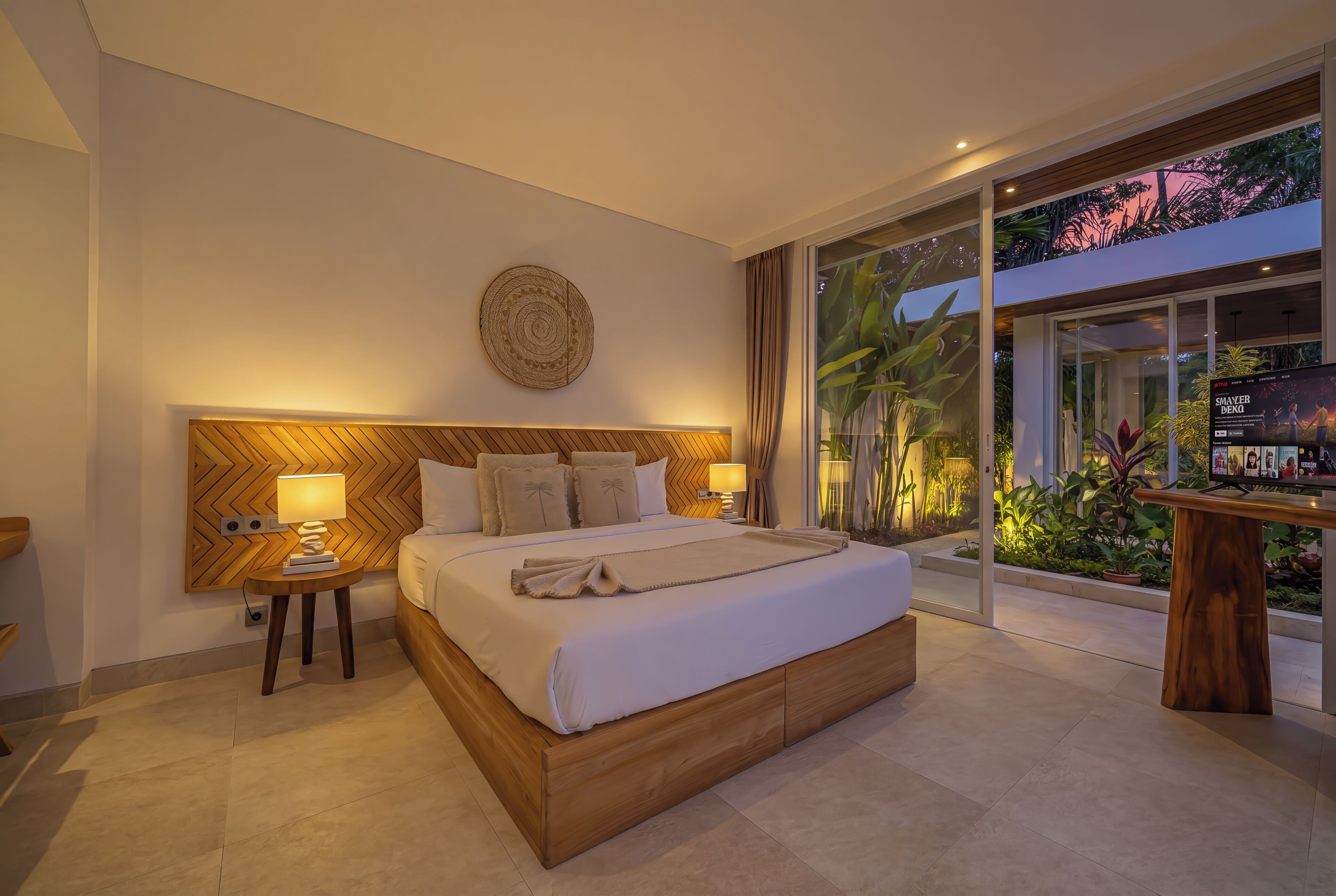Luxury Villa, Patio, Garden View | In-room safe, desk, laptop workspace, iron/ironing board