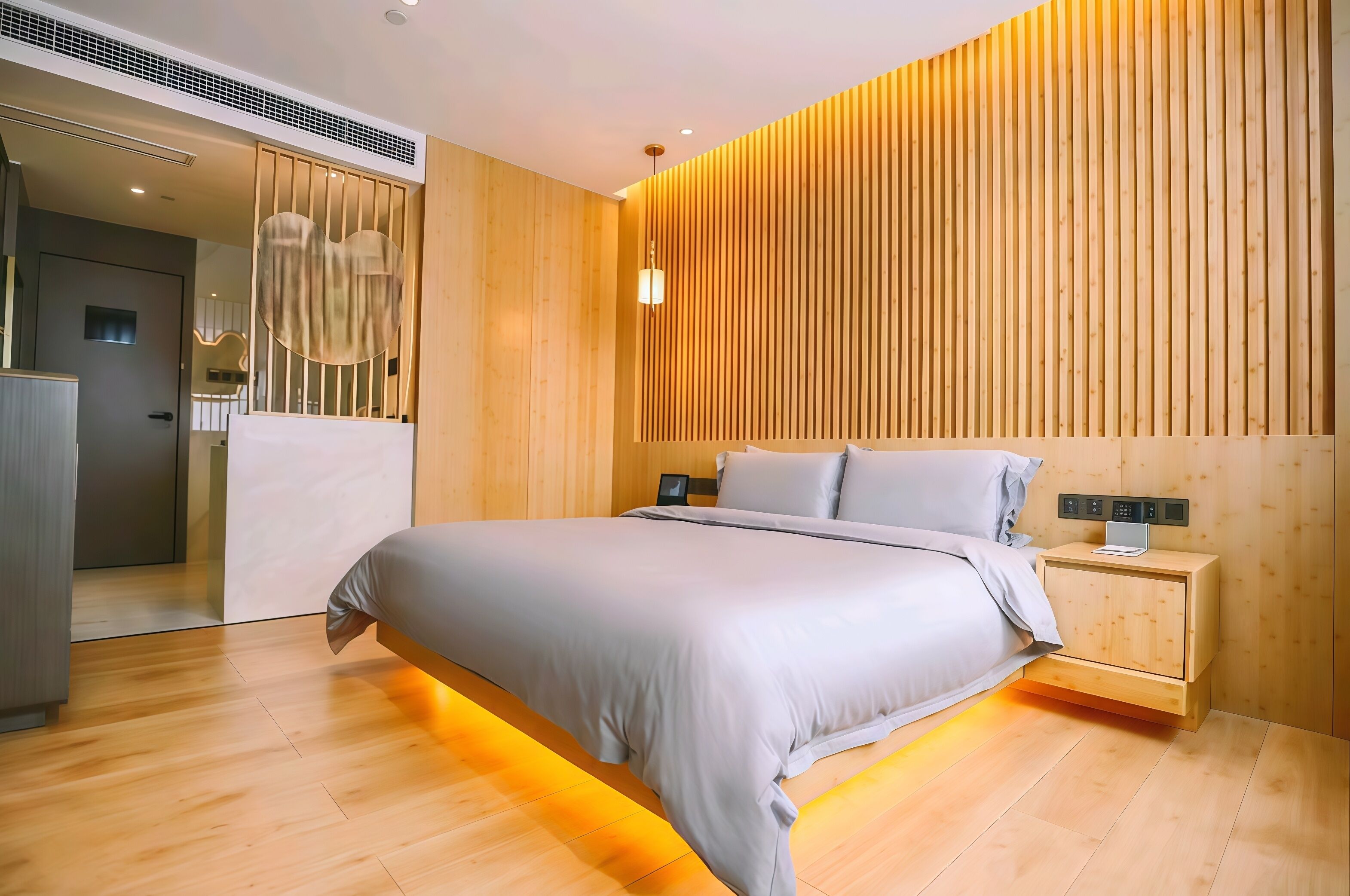 Habitación doble de lujo | Ropa de cama de alta calidad, edredón y camas con efecto memoria 