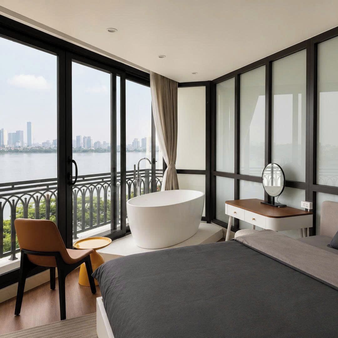 Junior Room, Balcony, Lake View | Bathroom