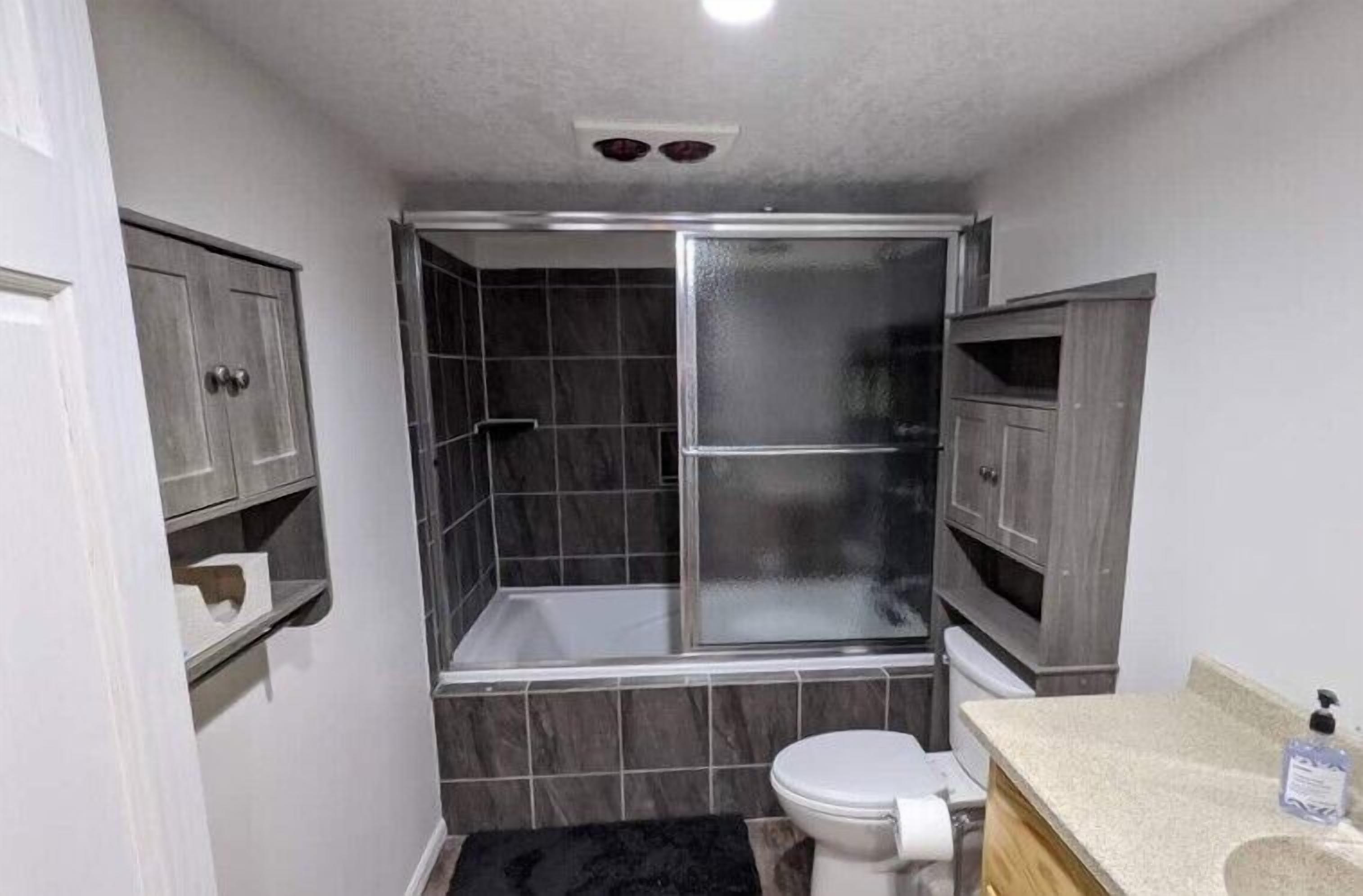 Hair dryer, towels