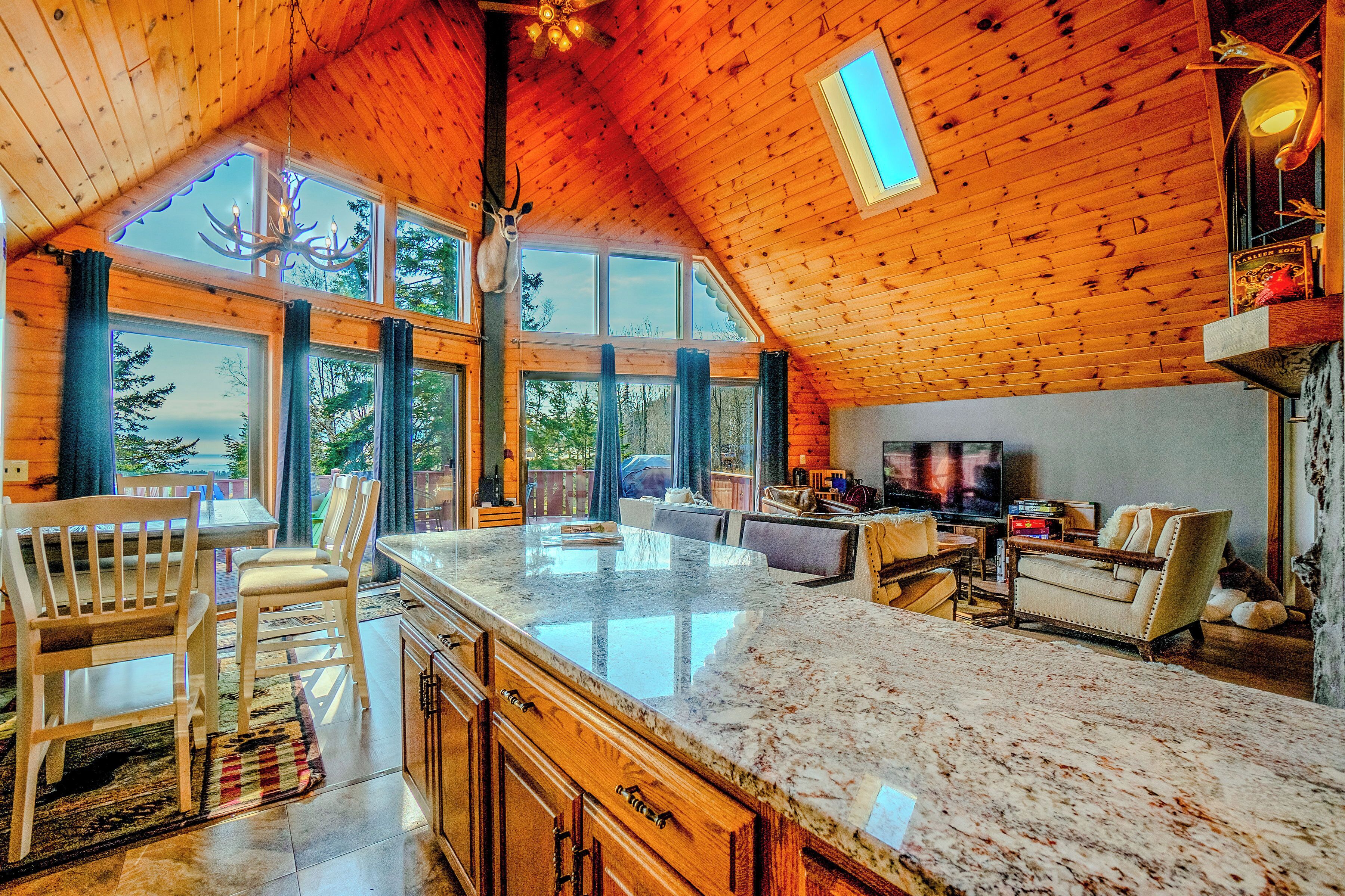 Smart TV, fireplace, video games