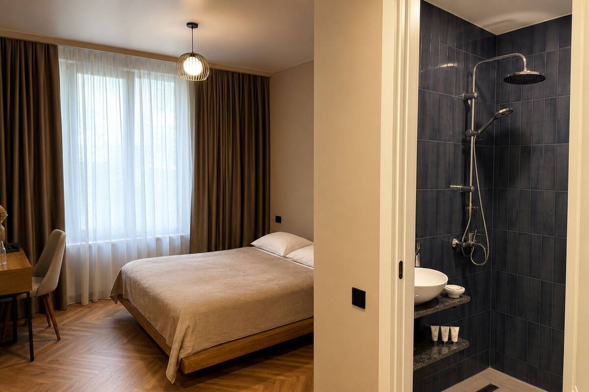 Desk, WiFi (free), bed sheets