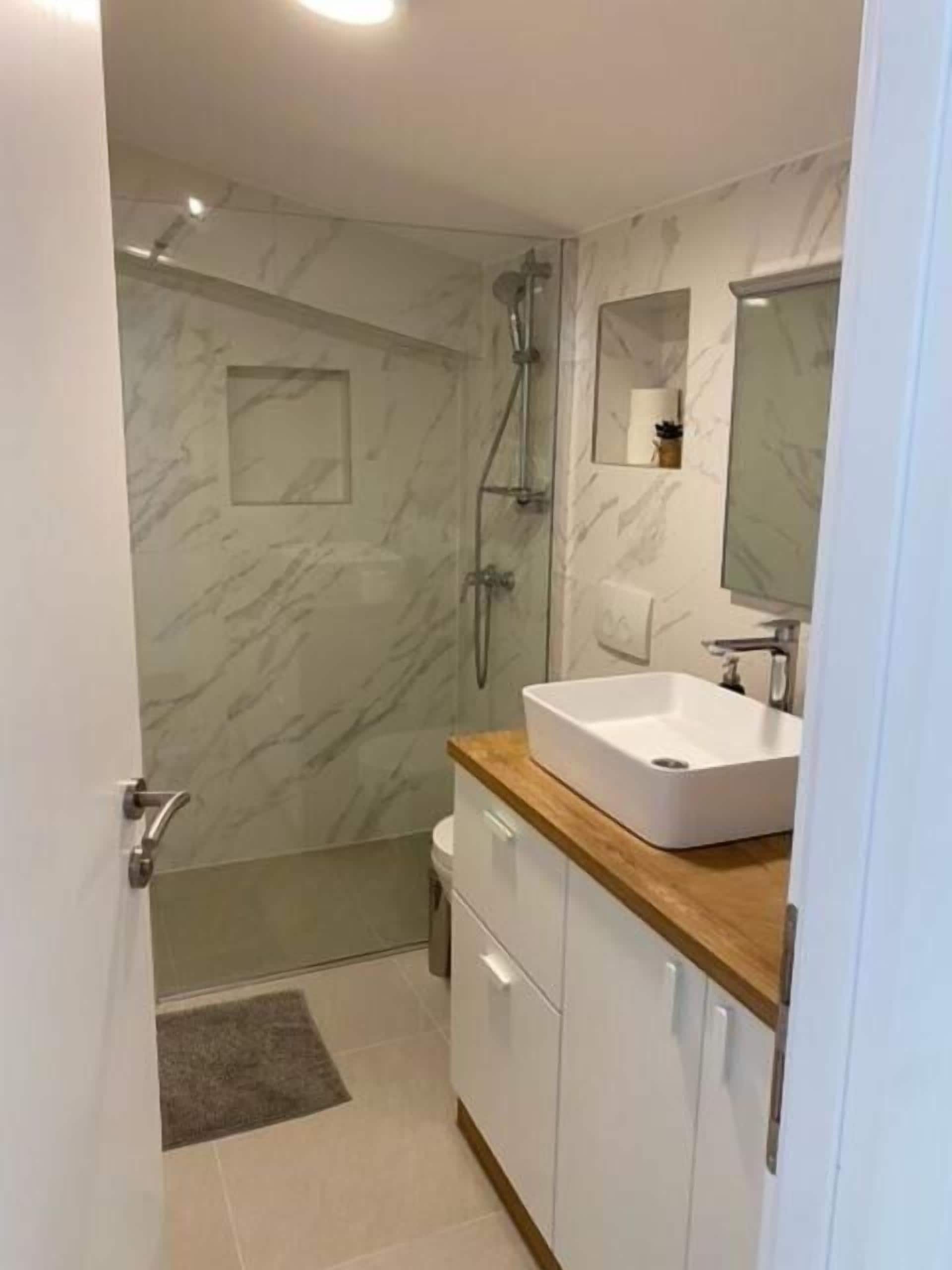 Departamento, 3 habitaciones, vista al mar | Baño