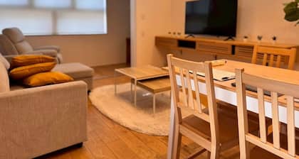 10 minutes from Okayama Station | Entire property rental | Up to 10 guests | Pets allowed | Tent sauna | 1 parking space | 5 beds | 2 restrooms | Infants and toddlers welcome |