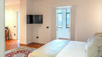 Suite de lujo, vista al parque | Caja de seguridad en la habitación y wifi gratis