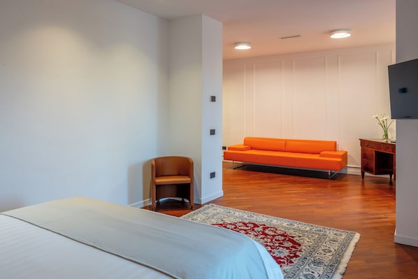 Suite de lujo, vista al parque | Caja de seguridad en la habitación y wifi gratis 