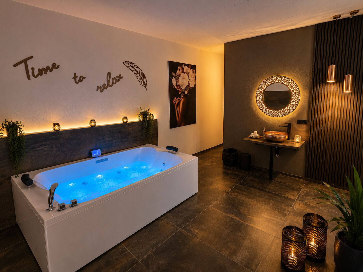 Luxury-Suite, Blick auf den Innenhof | Badezimmer