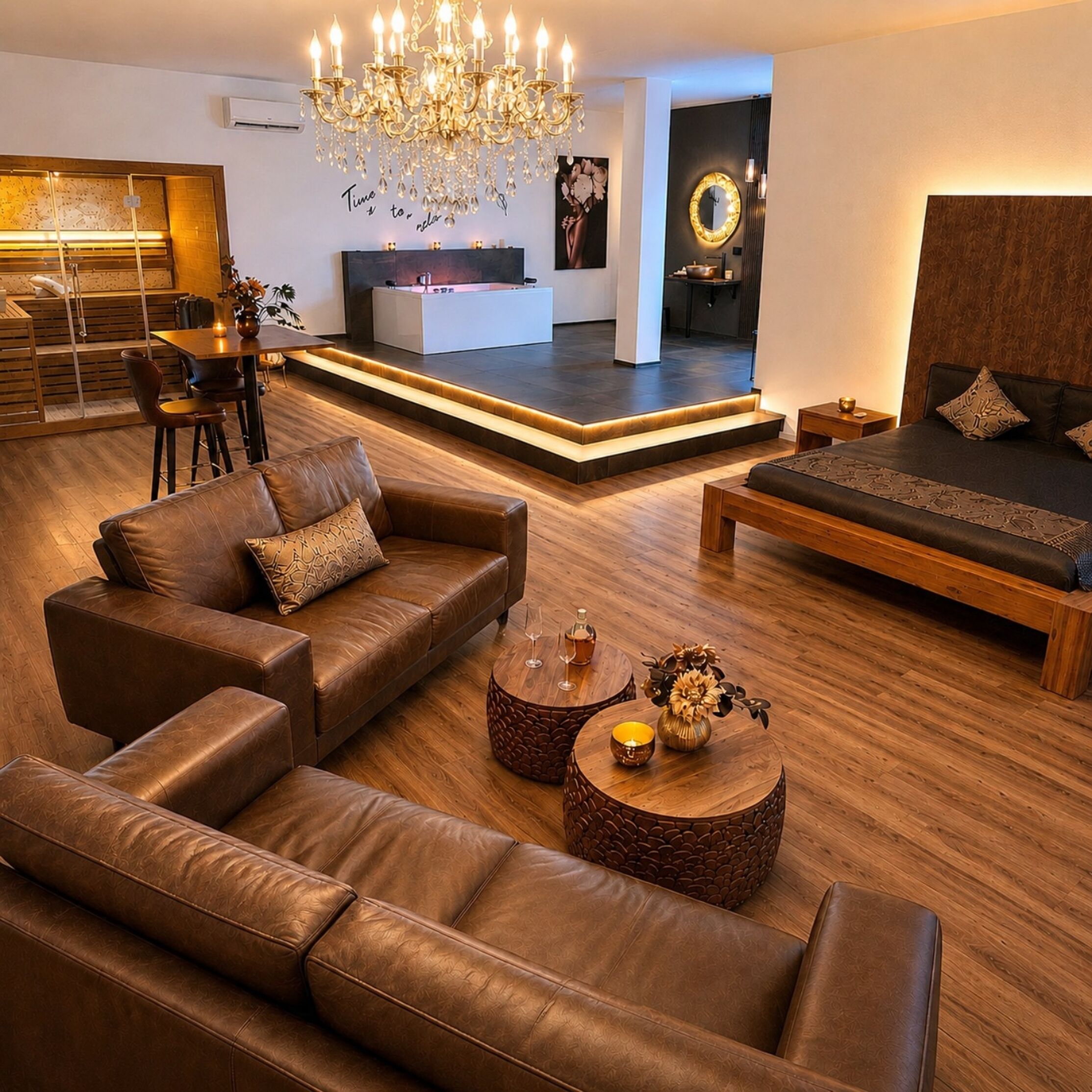 Luxury-Suite, Blick auf den Innenhof | Wohnbereich