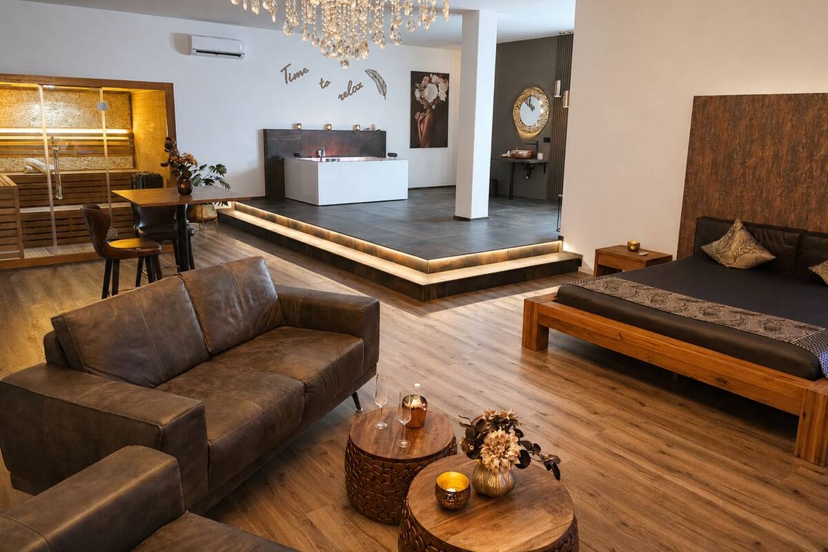 Suite de luxe, vistes al pati | Sala d'estar