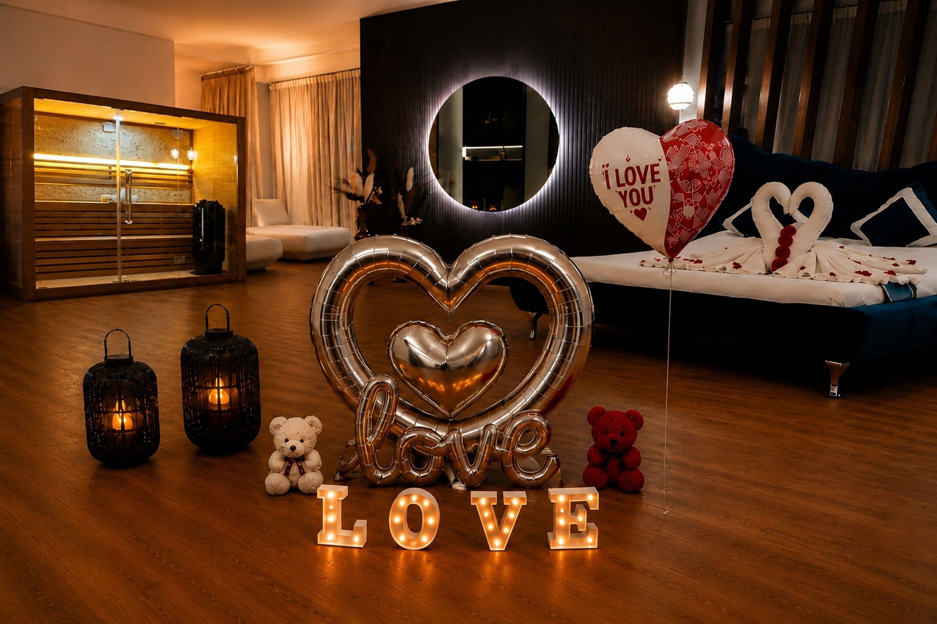 Sursee Diamond Luxury Suite (Private spa with whirlpool and Finnish sauna) | 羽绒被、迷你吧、免费 WiFi、特色装修