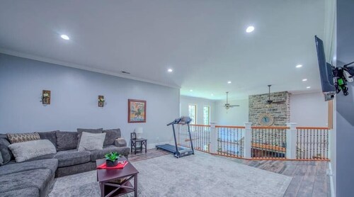 Lake James 6-bedroom estate home with boat slip, hot tub, air hockey, pool table