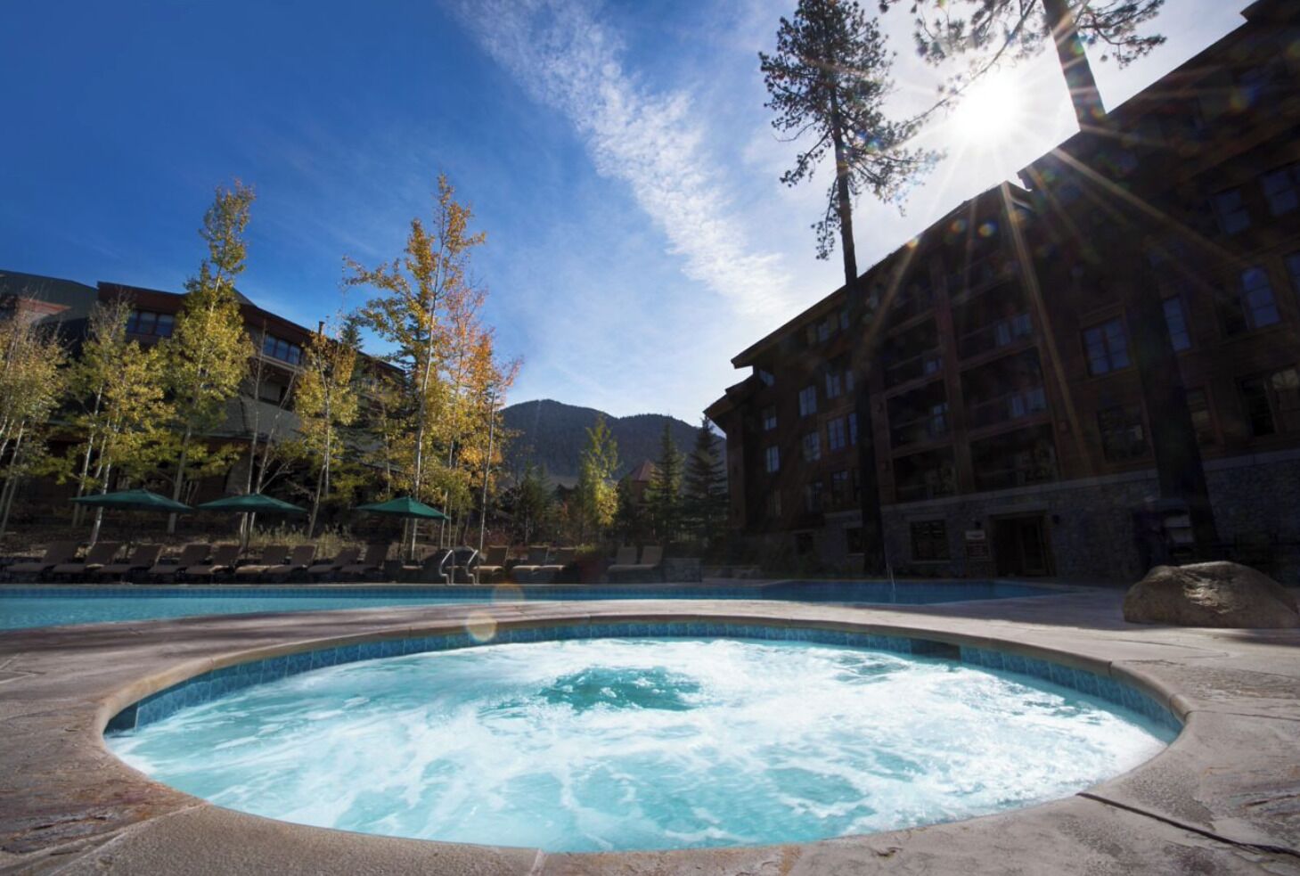 Outdoor pool, a heated pool