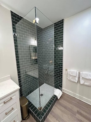 Hair dryer, towels, shampoo, toilet paper - Downtown 1-Bed, 1-Bath Modern Studio Apt. (Columbia)