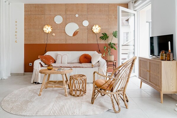 Living area - L'Écrin Baco - À 700 m de la gare (Nantes)