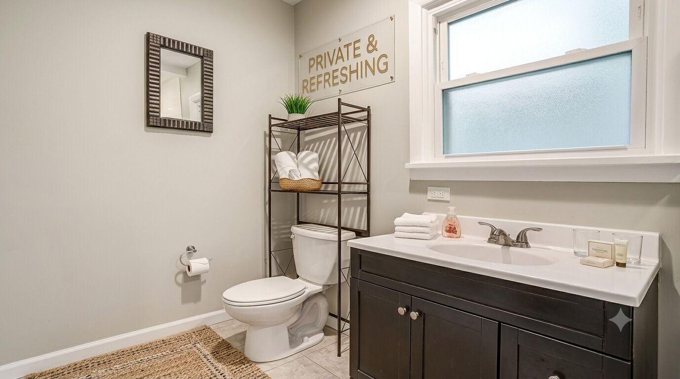 Towels, soap, toilet paper