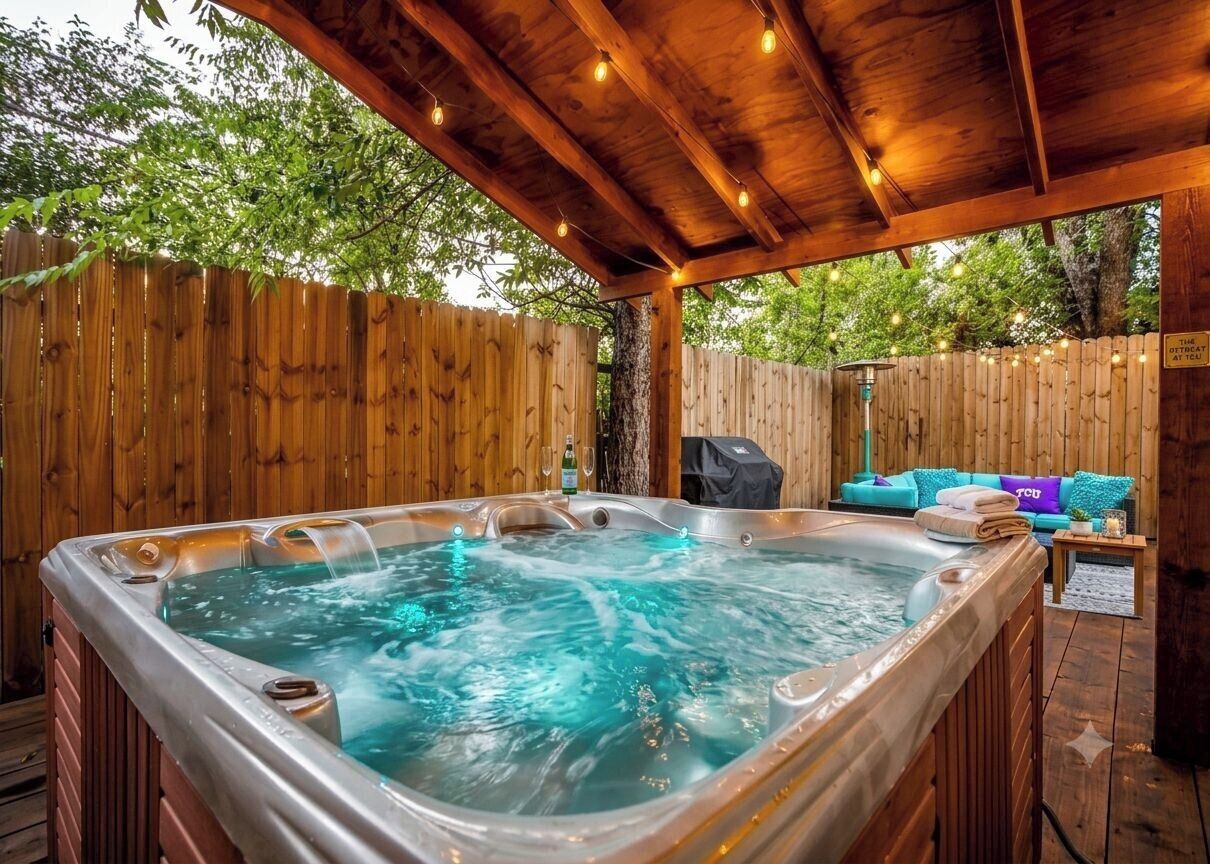 Outdoor spa tub