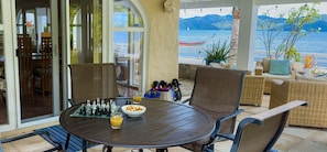 Outdoor dining - Beautiful Private Waterfront Estate, 2 Properties, 4 Bedrooms, West End Tortola (Tortola)
