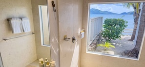 Shower, hair dryer, towels, soap - Beautiful Private Waterfront Estate, 2 Properties, 4 Bedrooms, West End Tortola (Tortola)