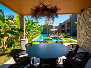 Apartamento básico | Opções para refeição ao ar livre