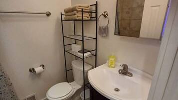 Dusche, Haartrockner, Shampoo