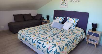 Chambre d’hôtes « Les 3 Marmottes » avec vue sur le lac, terrasse partagée et Wi-Fi