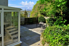 House | Balcony - Chic Country Club Lodge With Hot Tub (Harlech)