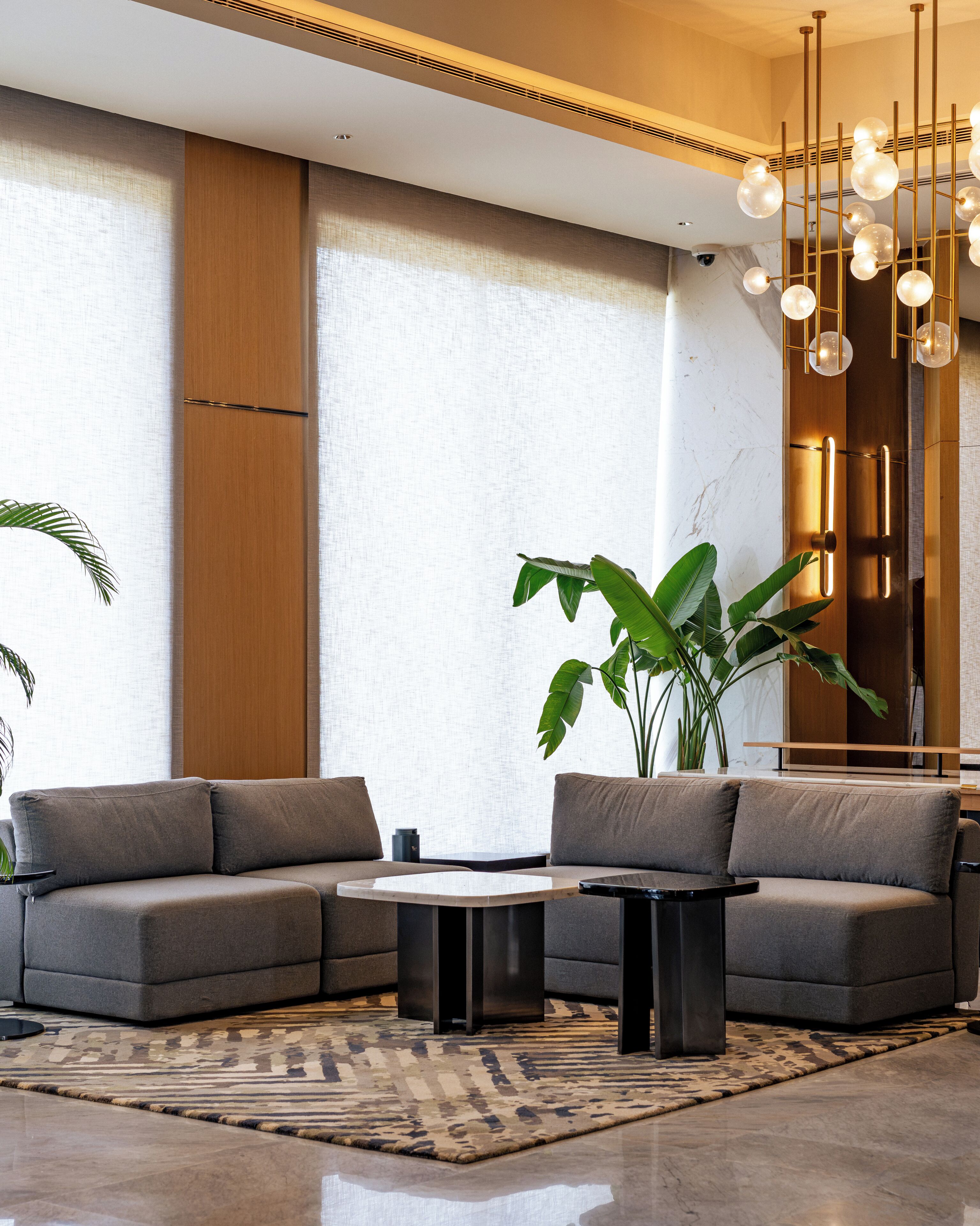 Coin salon dans le hall