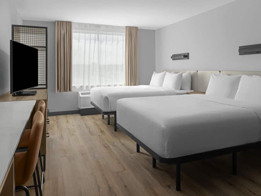 Studio, 2 Queen Beds (No View) | In-room safe, laptop workspace, blackout drapes, WiFi (free)