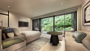 Chambre Majestueuse, 1 très grand lit, balcon, vue montagne
