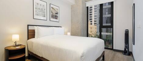 1 bedroom, iron/ironing board, bed sheets